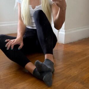 Used grey athletic socks